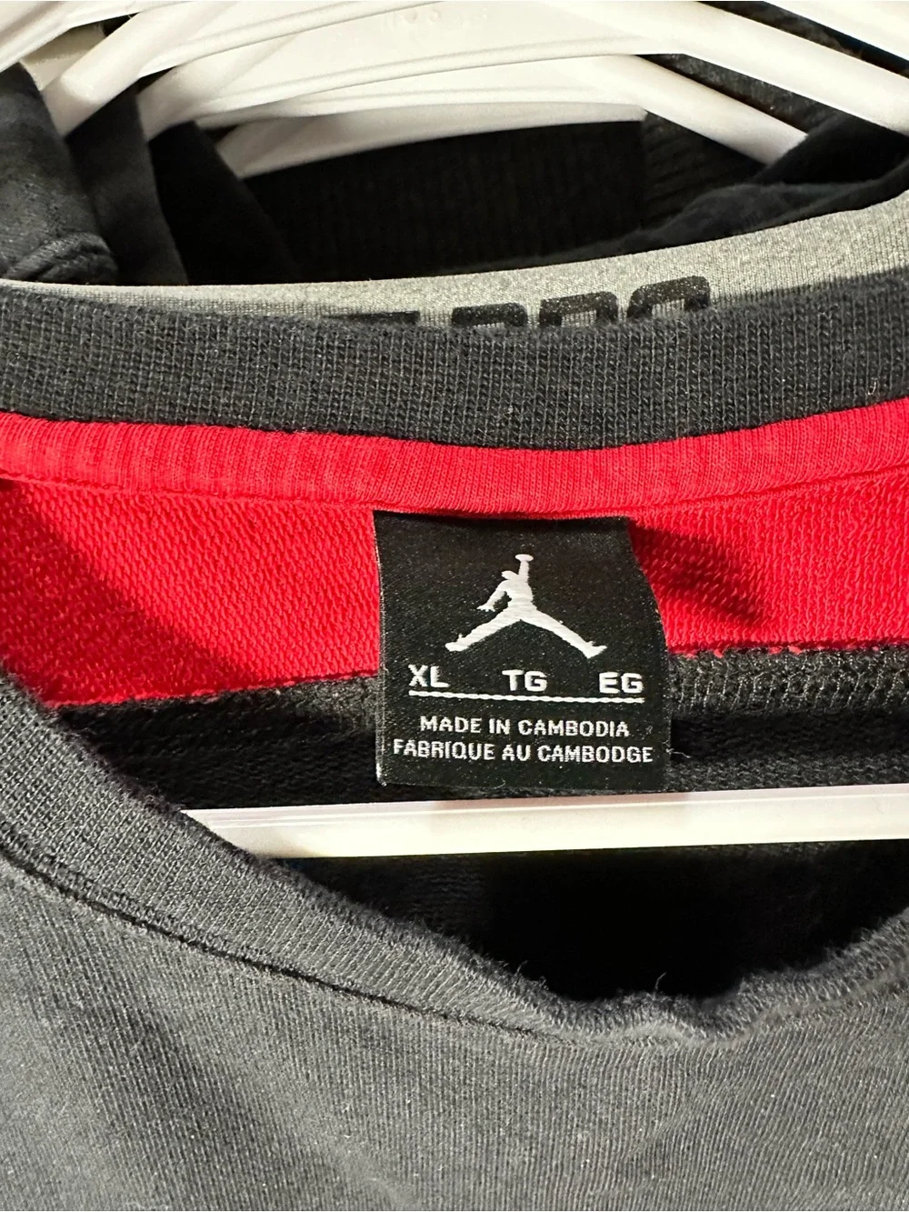 Air Jordan 23 True 3/4 Sleeve Raglan Baseball Tee Black/Gym Red
